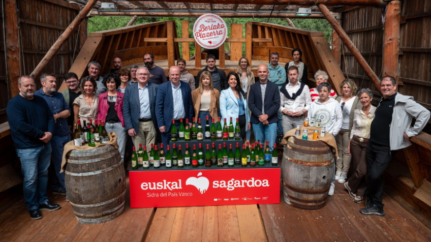 The Euskal Sagardoa Denomination of Origin presents the new 2023 Harvest cider in Albaola Itsas Kultur Faktoria